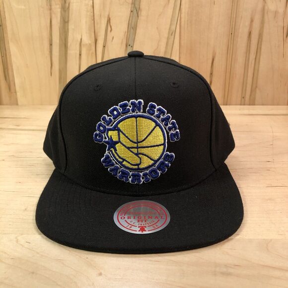 Mitchell & Ness Golden State Warriors Old School Logo Snapback Hat Cap - Picture 1 of 10